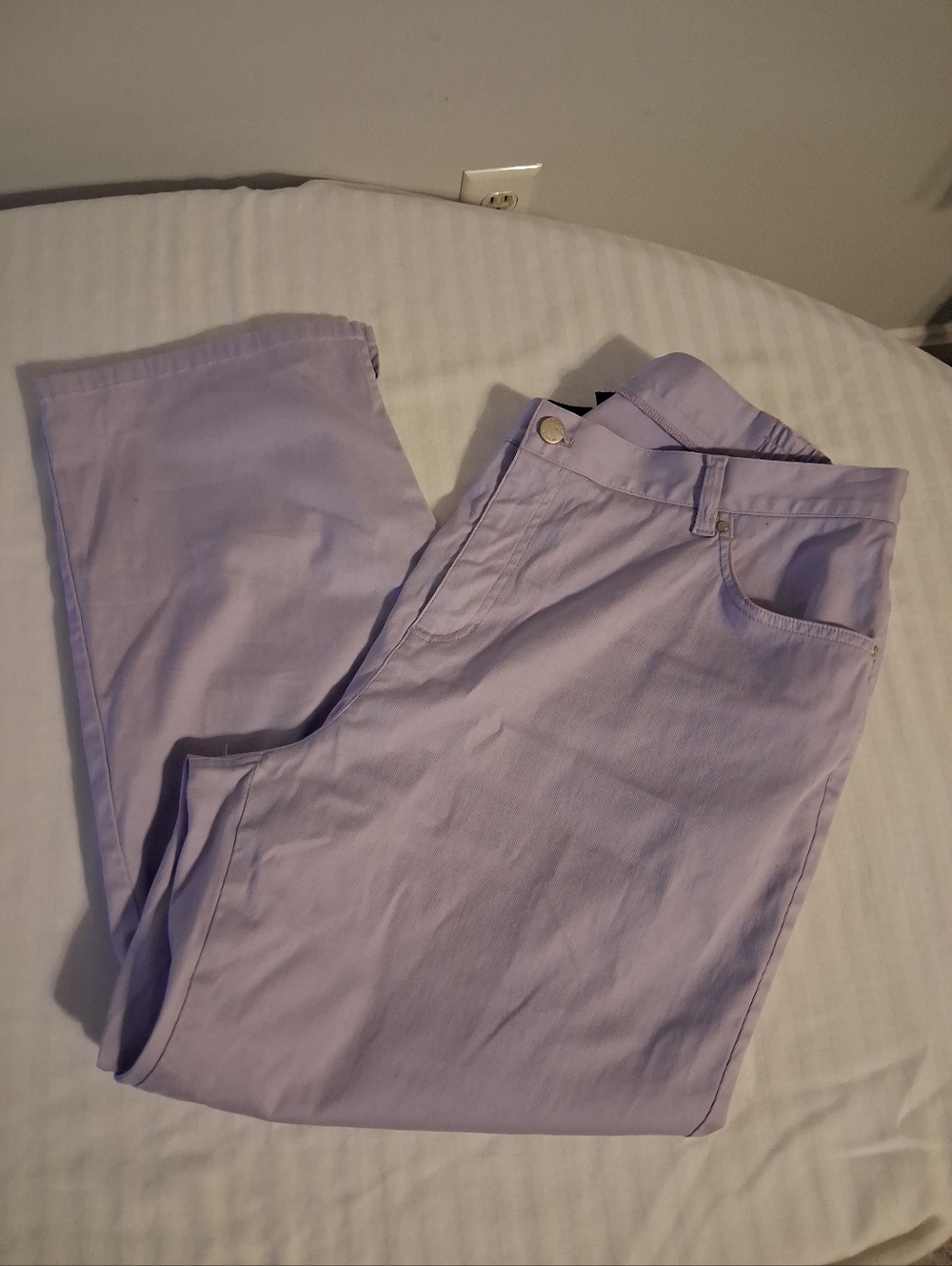 Purple Cropped Pants Size 14W